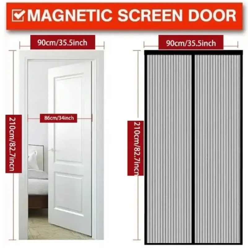 1PCSAnti-Mosquito Net Summer Automatic Closing Magnetic Mosquito Net Invisible Door Mesh Anti Bug Fly Partition Curtain