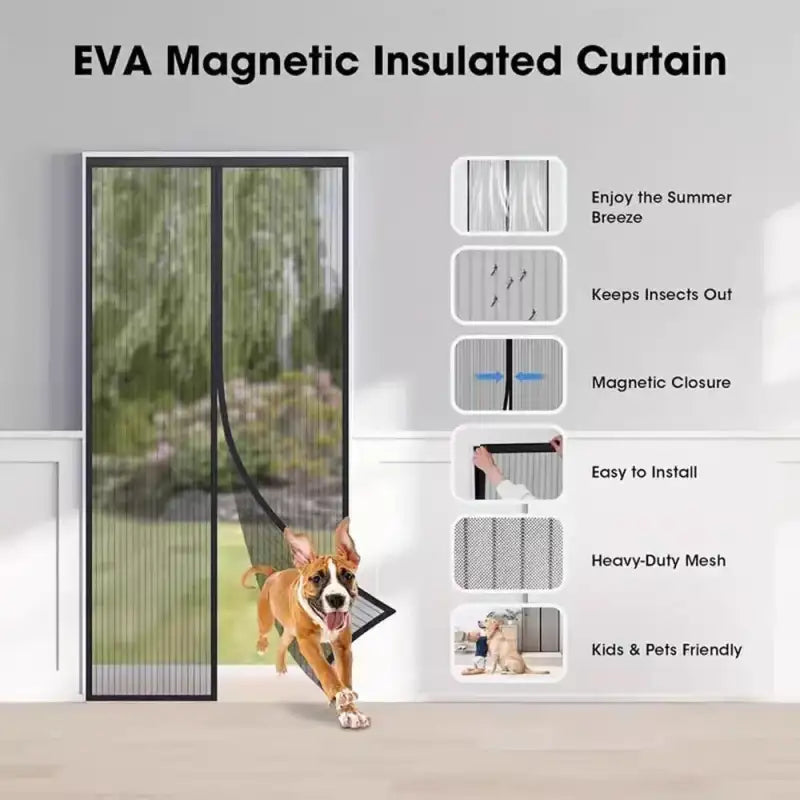1PCSAnti-Mosquito Net Summer Automatic Closing Magnetic Mosquito Net Invisible Door Mesh Anti Bug Fly Partition Curtain