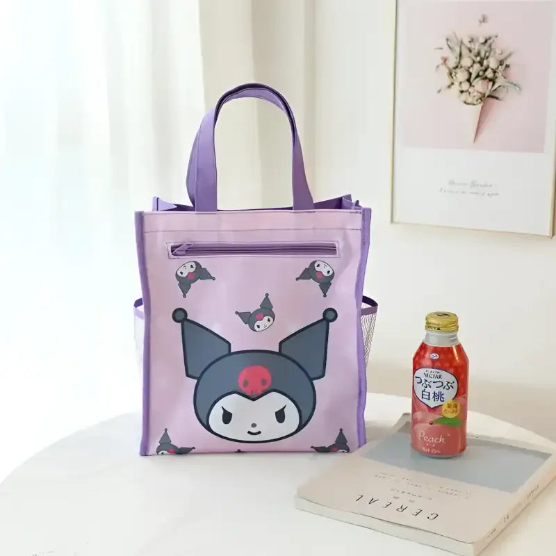 Purple Kuromi lunch bag.