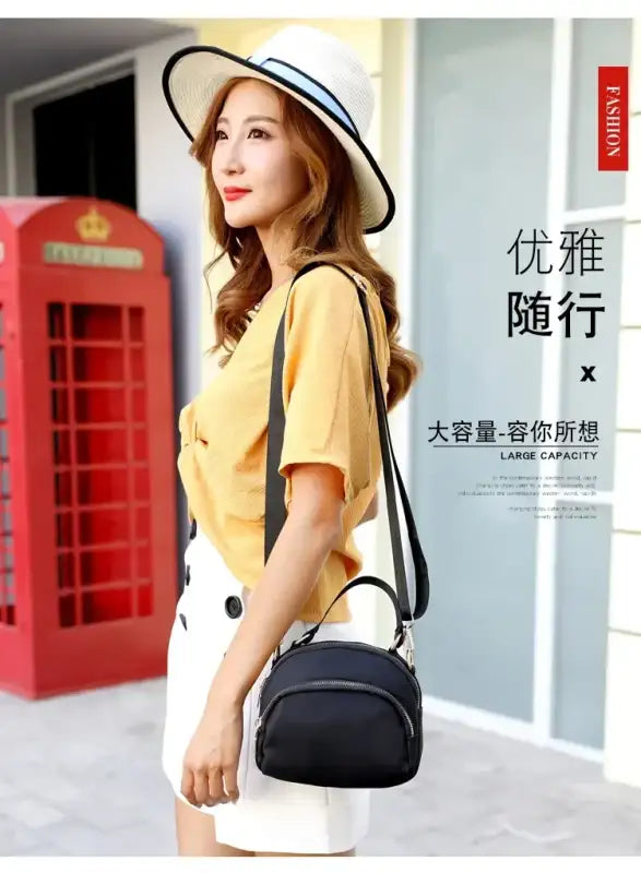 Black crossbody bag.