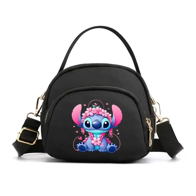 Black purse with Stitch design.