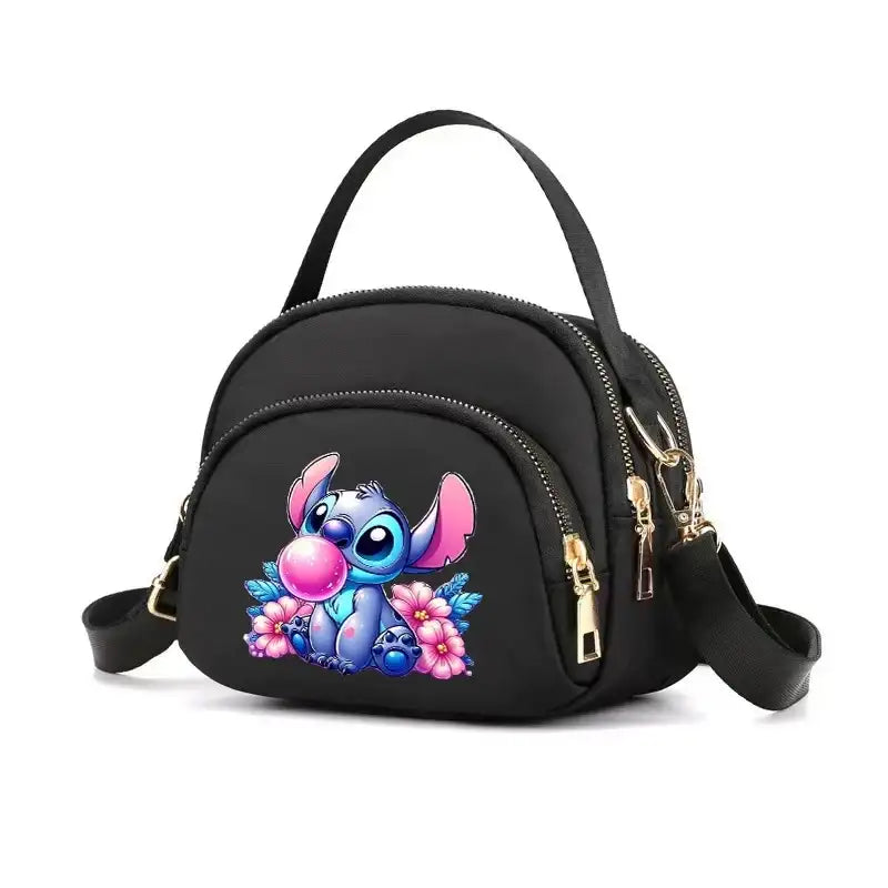 Black purse with Stitch design.