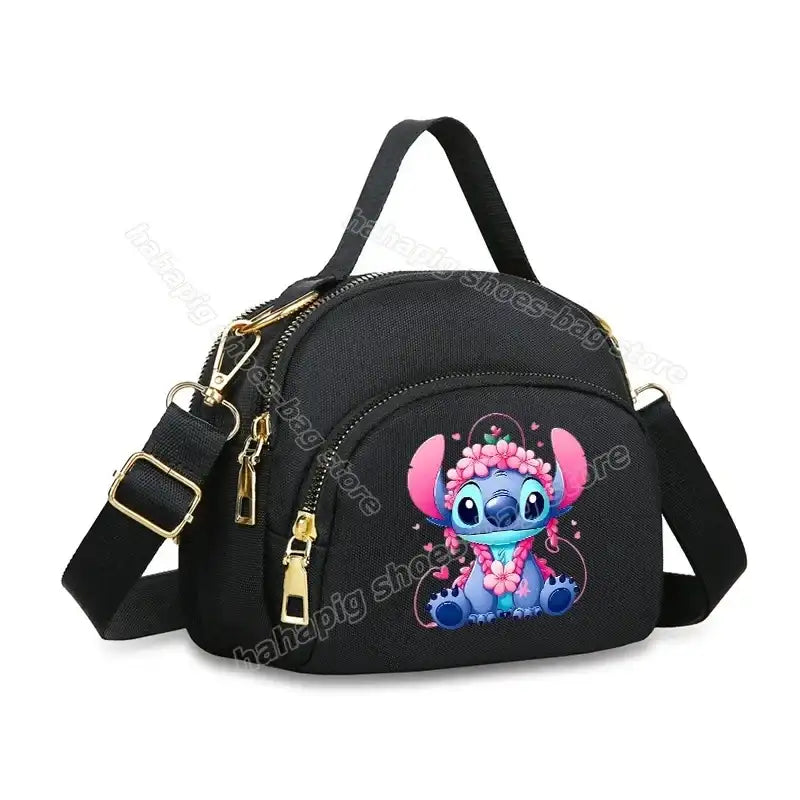 Black Stitch-themed crossbody bag.