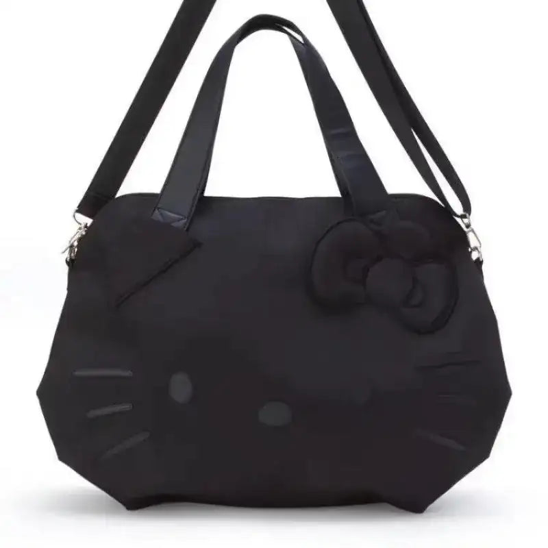 Black Hello Kitty tote bag.