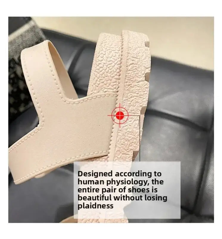 2025 Summer New Women’s Sandals Flat Bottom Korean Edition Fashion Outerwear Casual Beach Strap Velcro Sandals Women’s