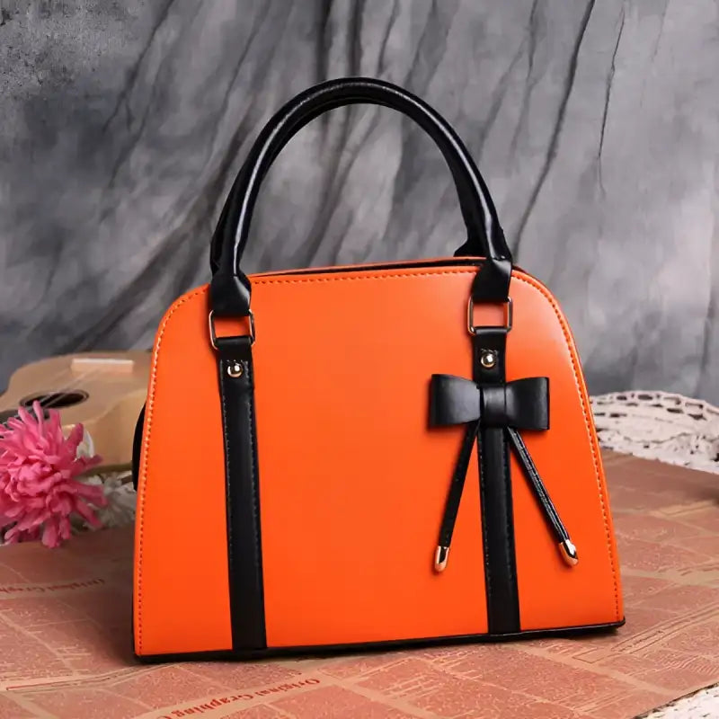 Korean Shark Bow Handbag - Orange