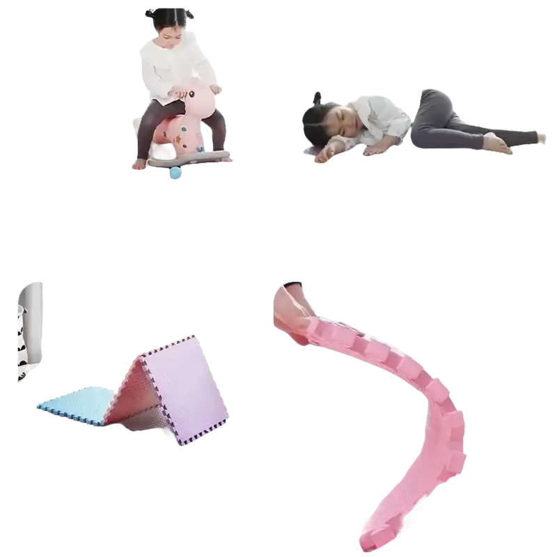 Interlocking foam play mats.