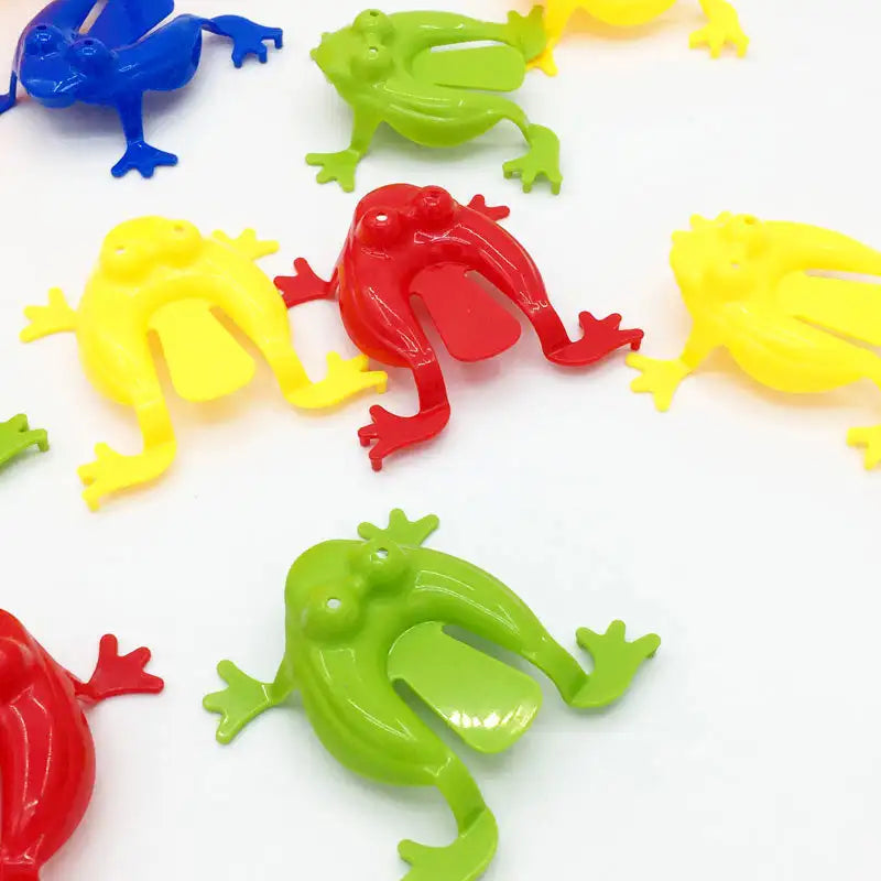 12 PCs Bouncing Frogs Children’s Nostalgia Toys Kindergarten Educational Toys Non-toxic Tasteless Leap Frog Toys