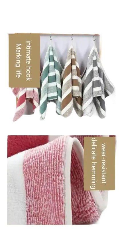 Soft hand towels from Lint Busters quickdry striped towel set perfect for drying fast
