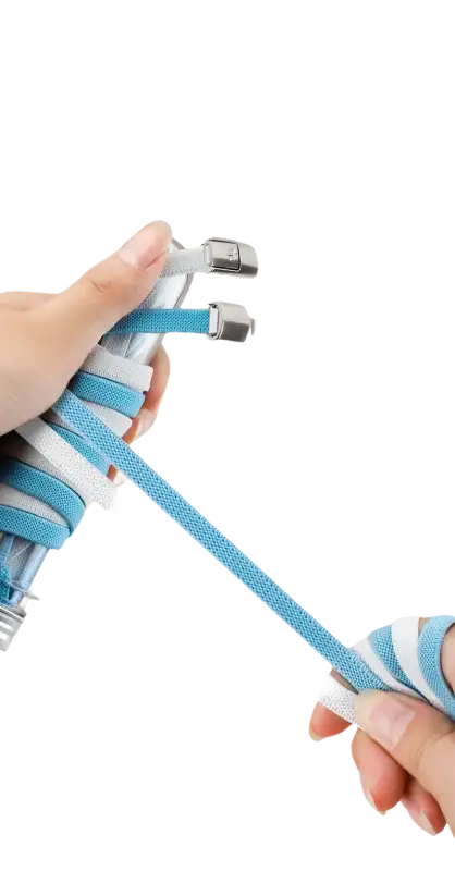 Wear-resistant, high-stretch shoelaces.