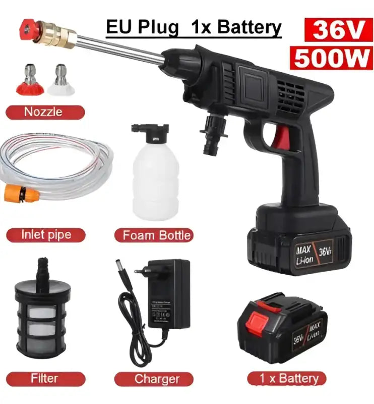 QuickWash Portable Electric Car Cleaner - 36V One charge one charge