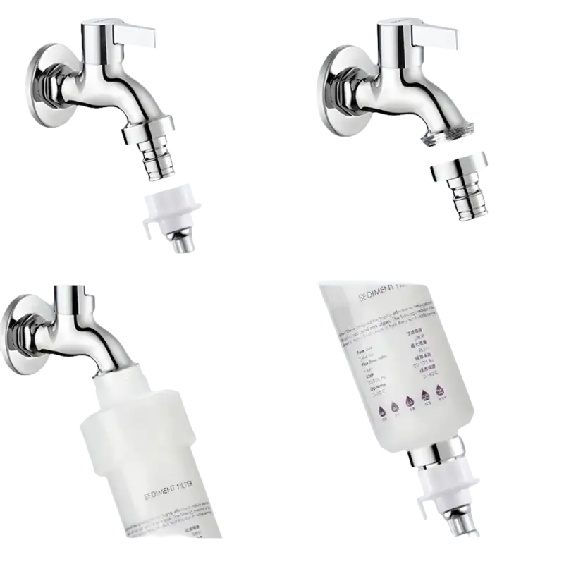 Faucet filter installation guide.