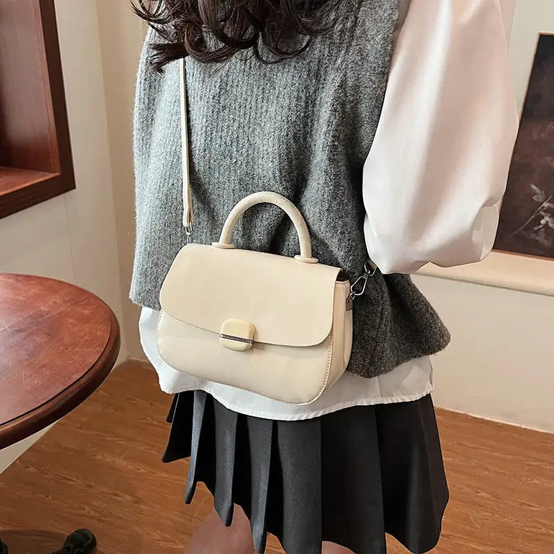 Layered Cross Fashion Bag - OFF White / 20X8X14mm