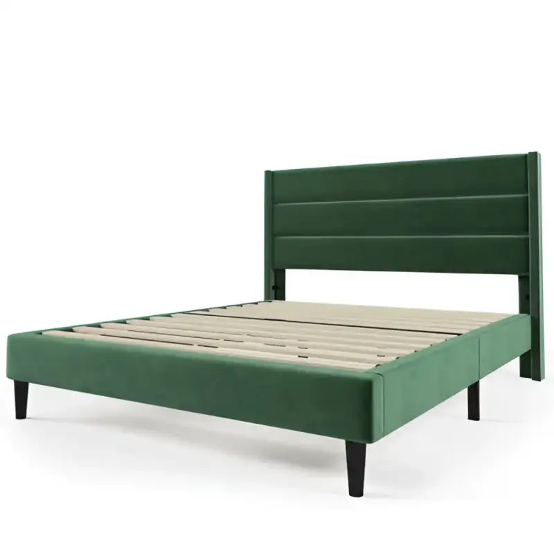 LuxeLin Slatted Bed - Green