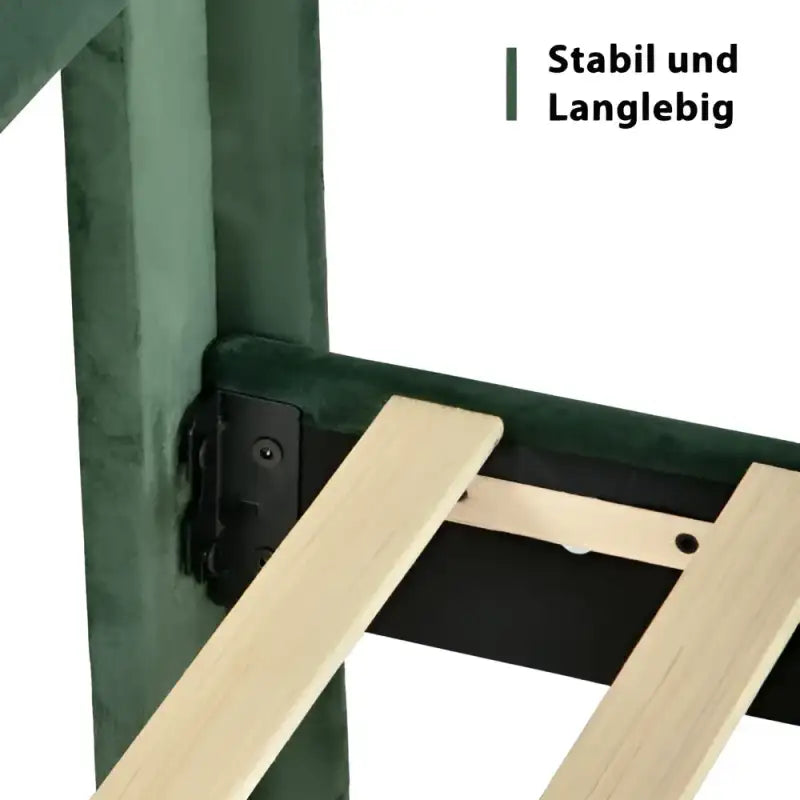 LuxeLin Slatted Bed - Green