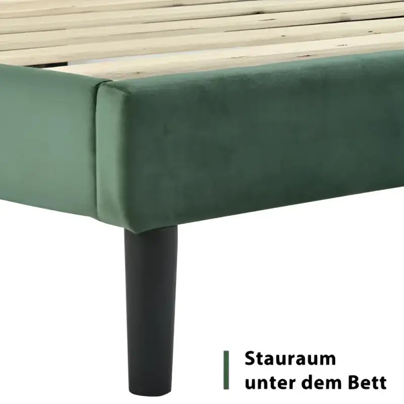 LuxeLin Slatted Bed - Green