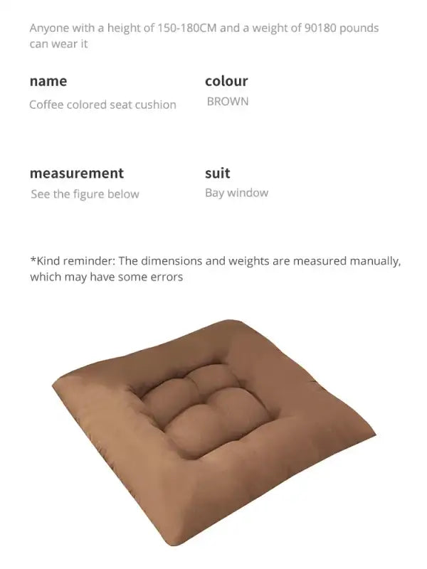 Linen Cushion Pearl Cotton Square Stool Backrest Pillow Home Office Computer Chair Protective Mat Seat Pad Buttocks