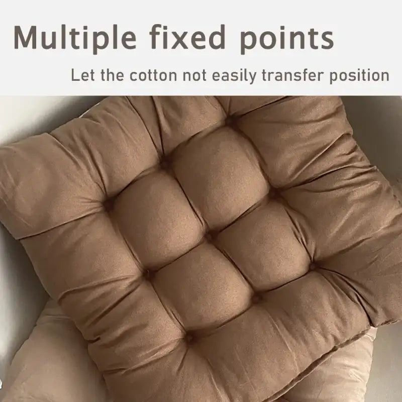 Linen Cushion Pearl Cotton Square Stool Backrest Pillow Home Office Computer Chair Protective Mat Seat Pad Buttocks
