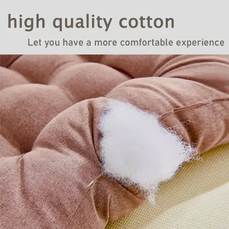 Linen Cushion Pearl Cotton Square Stool Backrest Pillow Home Office Computer Chair Protective Mat Seat Pad Buttocks