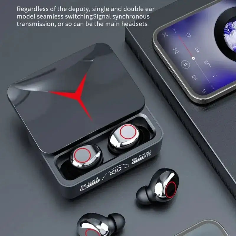 M90 Pro Wireless Headphones Sliding Cover Gaming Headsets Bluetooth 5.3 Stereo Sports Earbuds Earphones with Led