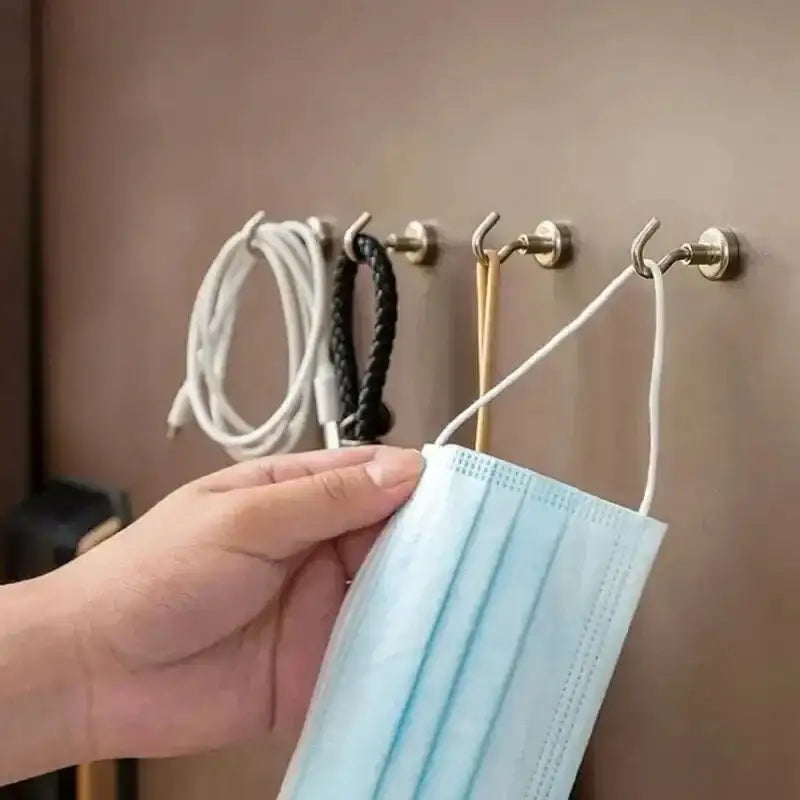 10PCS Strong Magnetic Hooks Multi-Purpose Storage Hooks Home Kitchen Bar Storage Hooks Key Storage Hooks Bathroom