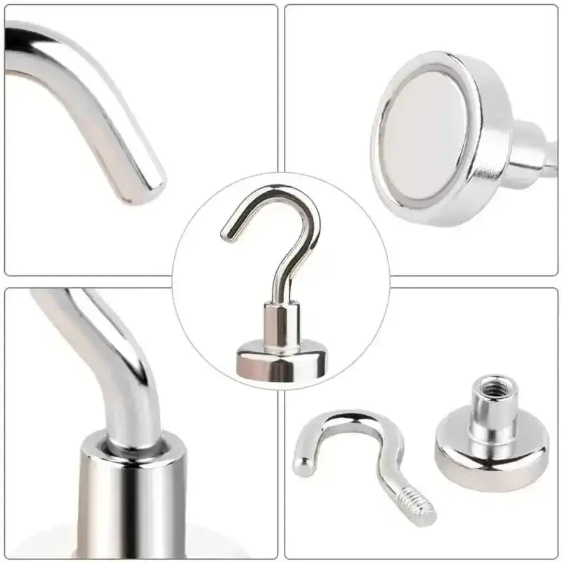 10PCS Strong Magnetic Hooks Multi-Purpose Storage Hooks Home Kitchen Bar Storage Hooks Key Storage Hooks Bathroom