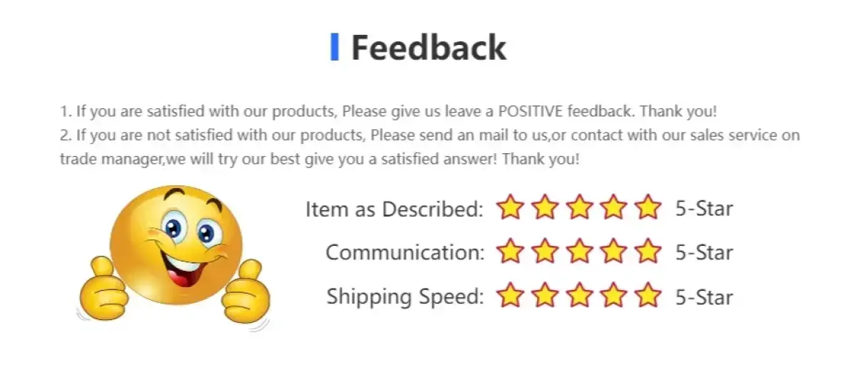 Customer feedback request.
