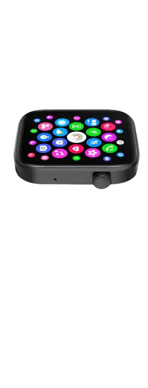 Smartwatch with app icons.