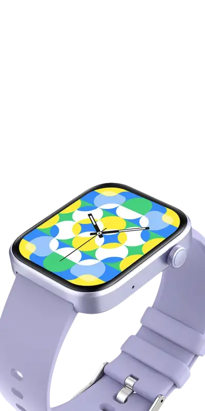 Lavender smartwatch.