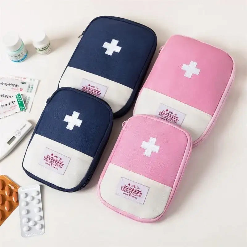 Portable Medicine Bag Cute First Aid Kit Medical Emergency Kits Organizer Outdoor Household Medicine Pill Storage Bag