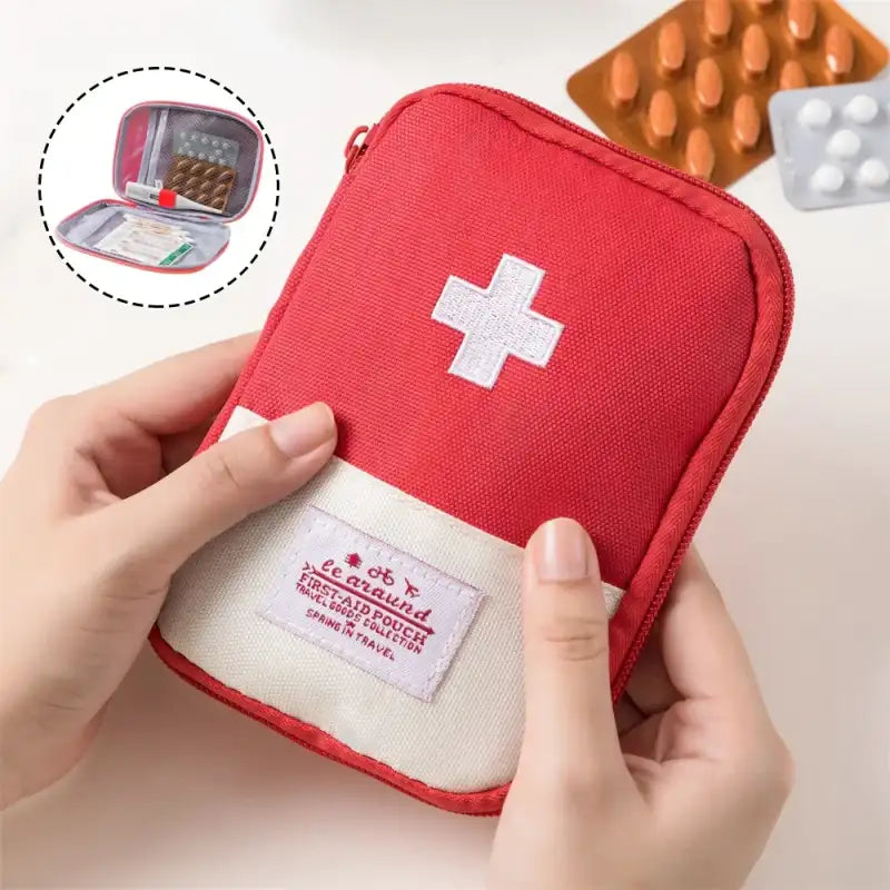 Portable Medicine Bag Cute First Aid Kit Medical Emergency Kits Organizer Outdoor Household Medicine Pill Storage Bag
