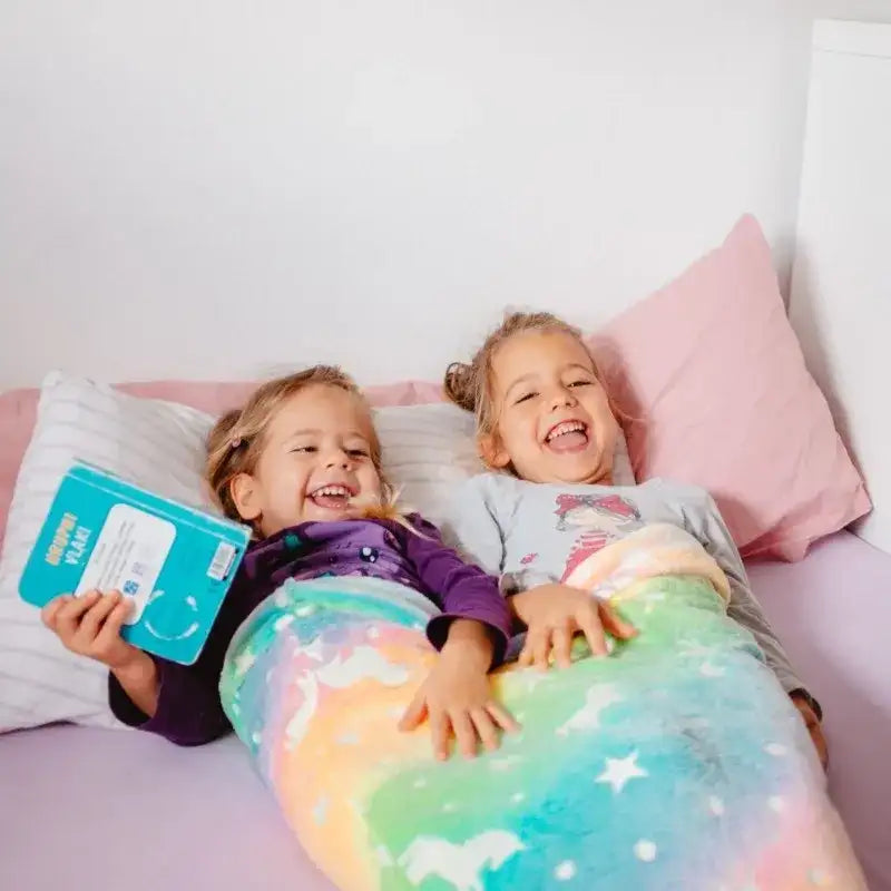 New Night Glow Mermaid Tail Blanket Soft Flannel Fleece Wearable Companion Cute Kids Blankets for All Seasons