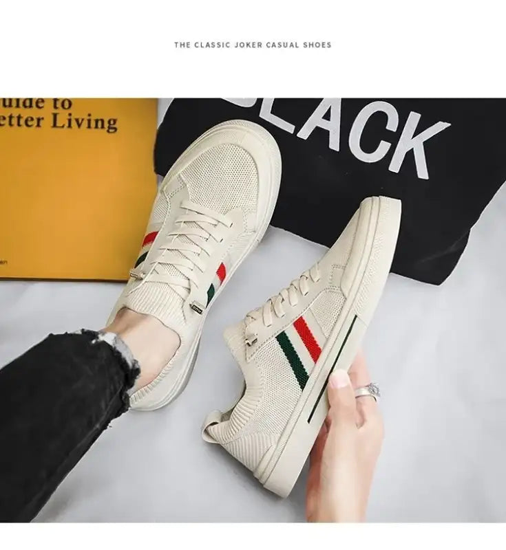 Breathable Men’s Shoes Summer Mesh Board Shoes Soft Soled Outdoor Casual Sports Shoes Trend Men Sneakers Slip-on Canvas