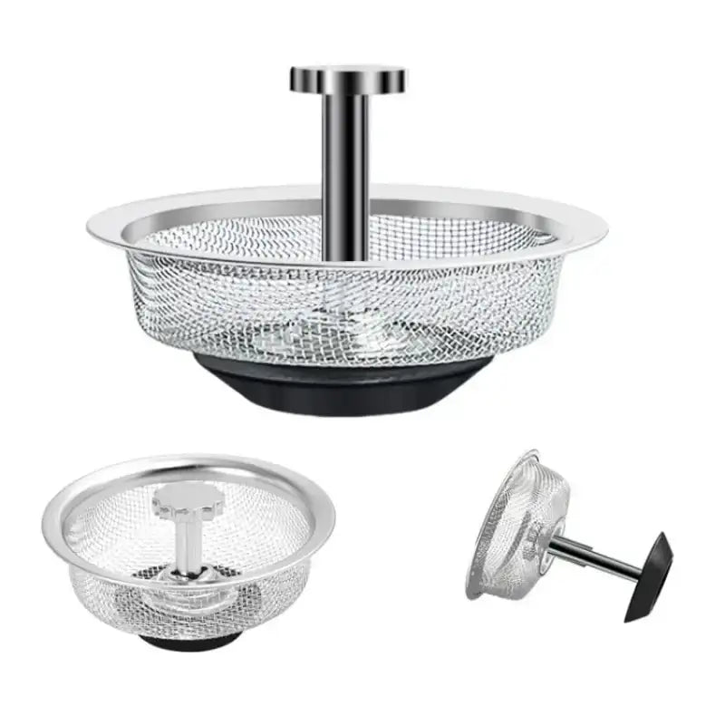 Kitchen Sink Stainless Steel Filter Sewer Mesh Strainers Disposable Sink Filter Mesh Bags Bathroom Floor Drain Hair