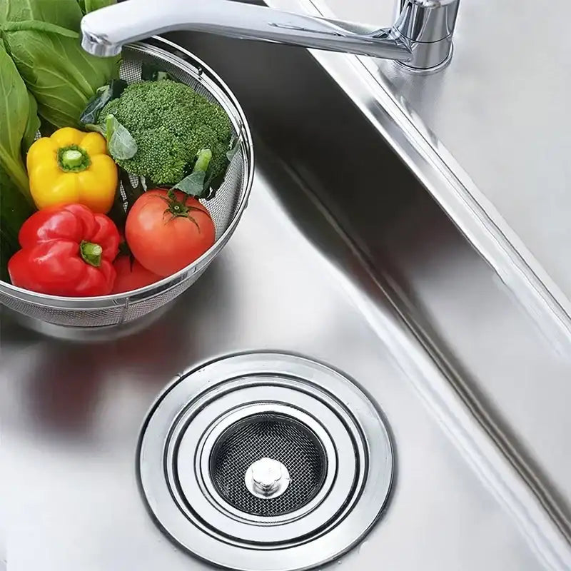 Kitchen Sink Stainless Steel Filter Sewer Mesh Strainers Disposable Sink Filter Mesh Bags Bathroom Floor Drain Hair