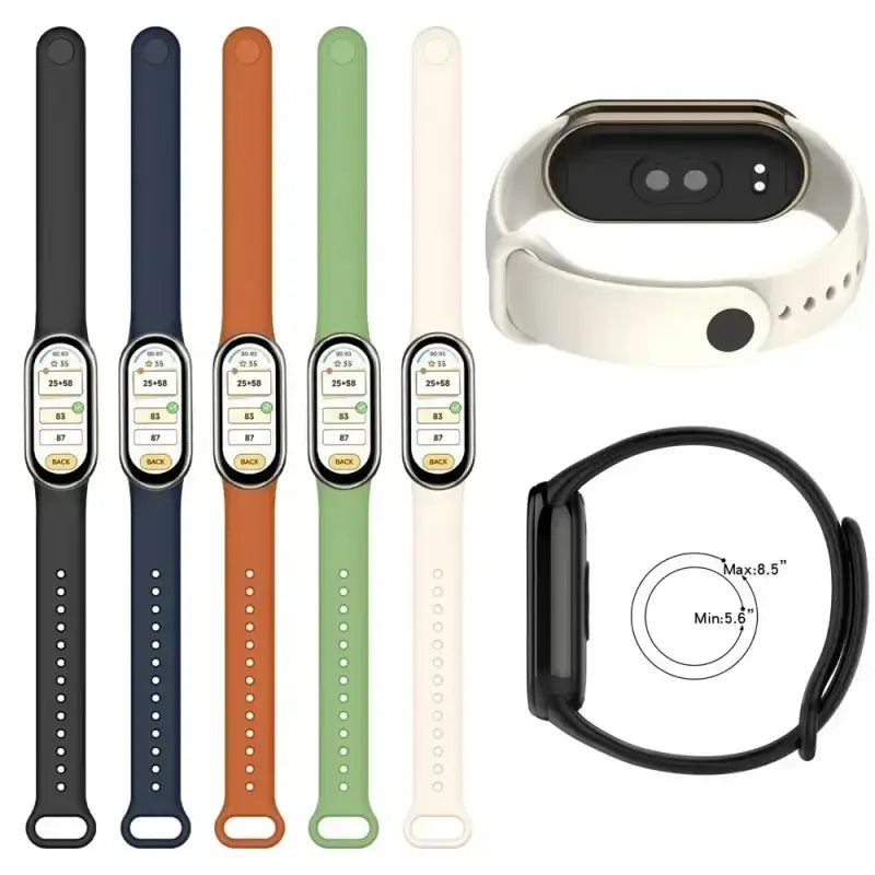 MiBand 8 Sport Silicone Strap - Waterproof Accessory