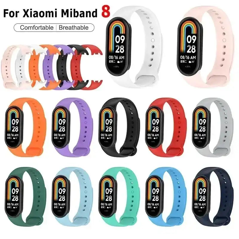 MiBand 8 Sport Silicone Strap - Waterproof Accessory