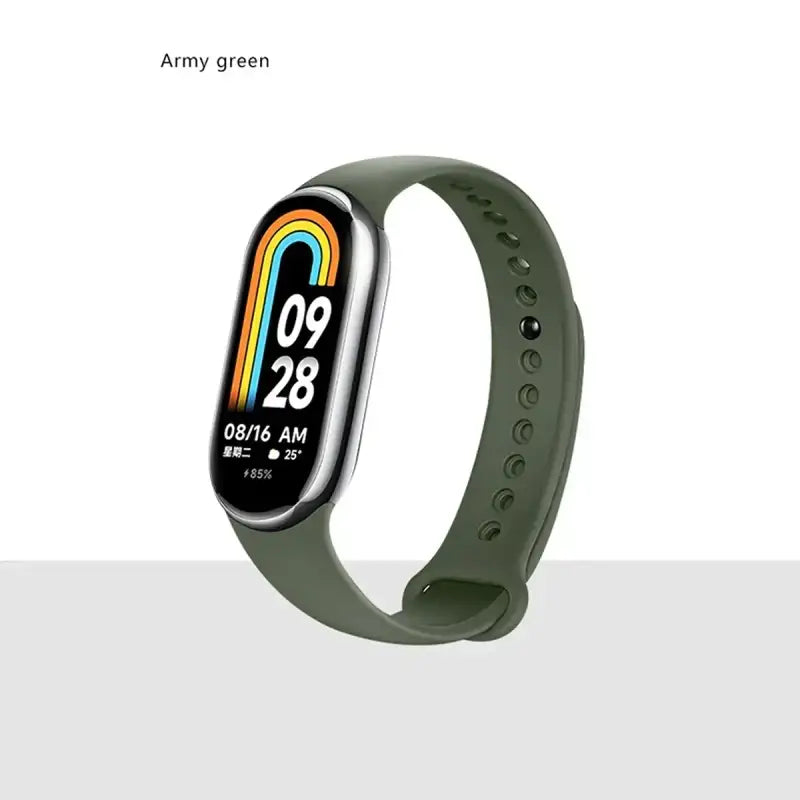 MiBand 8 Sport Silicone Strap - Waterproof Accessory - AGr / For Xiaomi Mi Band 8