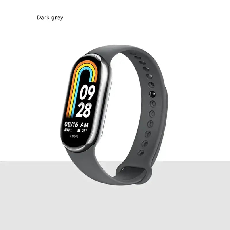 MiBand 8 Sport Silicone Strap - Waterproof Accessory - Dark Grey / For Xiaomi Mi Band 8