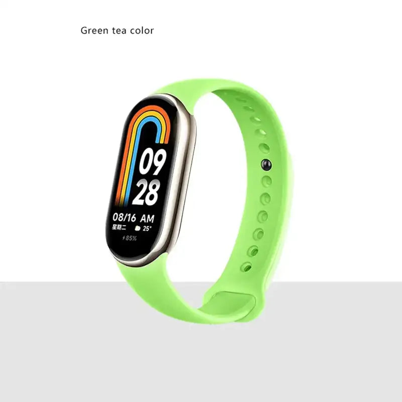 MiBand 8 Sport Silicone Strap - Waterproof Accessory - Green Tea / For Xiaomi Mi Band 8
