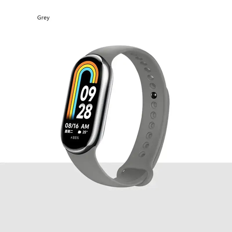 MiBand 8 Sport Silicone Strap - Waterproof Accessory - Grey / For Xiaomi Mi Band 8
