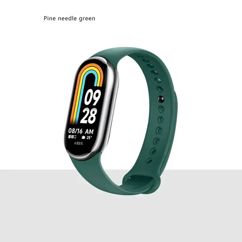 MiBand 8 Sport Silicone Strap - Waterproof Accessory - PineGr / For Xiaomi Mi Band 8