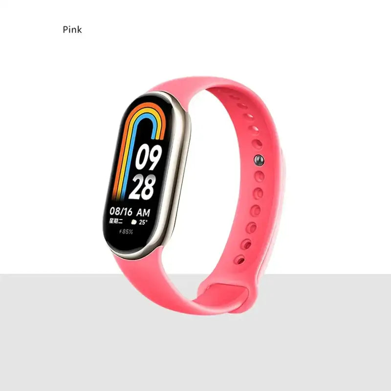 MiBand 8 Sport Silicone Strap - Waterproof Accessory - Pink / For Xiaomi Mi Band 8