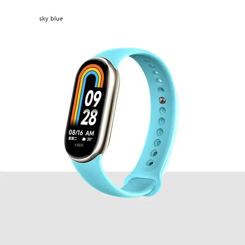 MiBand 8 Sport Silicone Strap - Waterproof Accessory - Sky U / For Xiaomi Mi Band 8