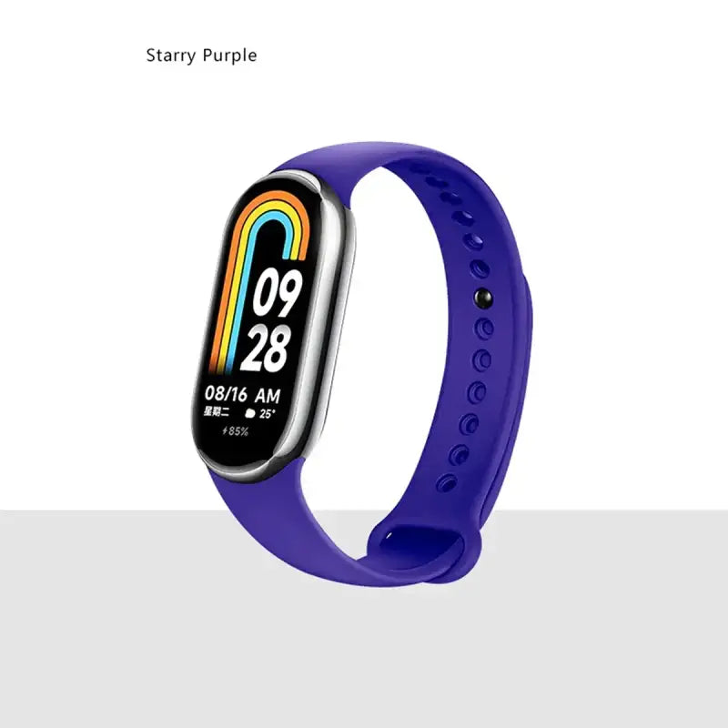 MiBand 8 Sport Silicone Strap - Waterproof Accessory - Starry Purple / For Xiaomi Mi Band 8