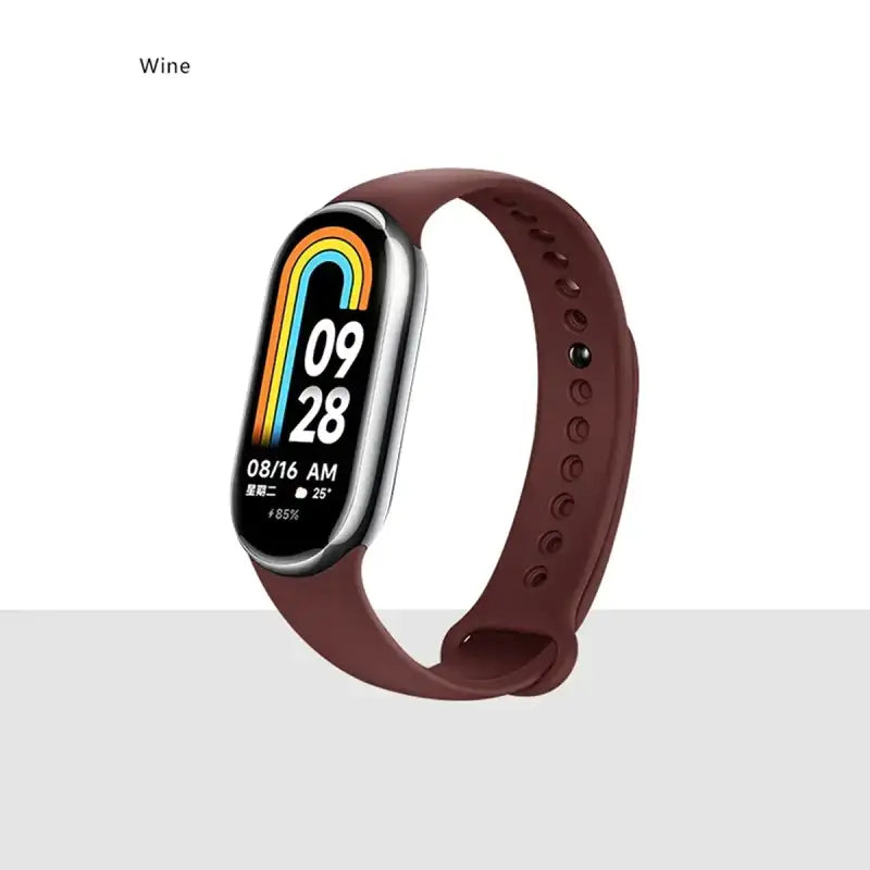 MiBand 8 Sport Silicone Strap - Waterproof Accessory - Wine / For Xiaomi Mi Band 8
