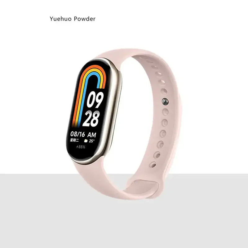 MiBand 8 Sport Silicone Strap - Waterproof Accessory - Yuehuo Powder / For Xiaomi Mi Band 8