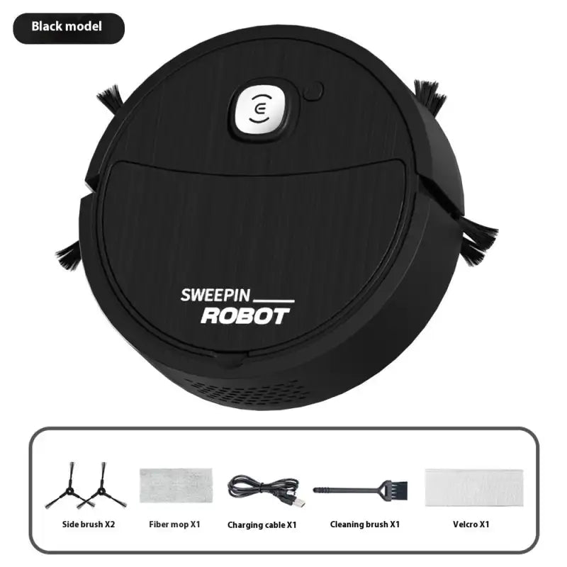 Home Cleaning Vacuum Cleaner Mini Sweeping Robot - Black