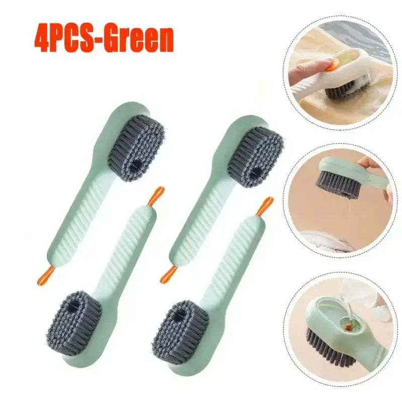 1pc Multi-function automatic spot shoe brush soft hair hand pressure hanging hole suitable for clothing carpet plastic