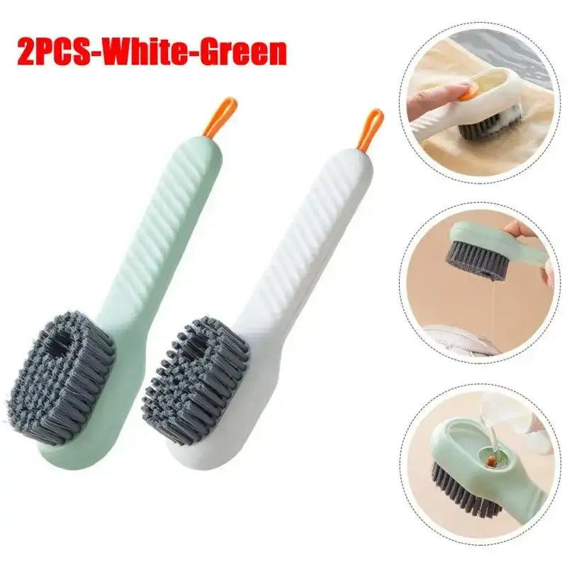 1pc Multi-function automatic spot shoe brush soft hair hand pressure hanging hole suitable for clothing carpet plastic